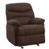 Comfortable Recliner Chair in Chocolate Brown Microfiber Upholstery