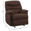 Comfortable Recliner Chair in Chocolate Brown Microfiber Upholstery