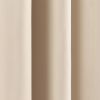 52 x 54 inch Solid Beige Cream Thermal Blackout Curtain Panels - Set of 2