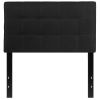 Twin size Modern Black Fabric Box-Stitch Upholstered Headboard