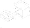 Modern 1 Drawer Nightstand End Side Table Storage in White