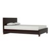 Queen size Dark Brown Faux Leather Upholstered Platform Bed Frame with Headboard