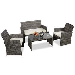 4 Pcs Goplus Outdoor Garden Sofa Furniture Set