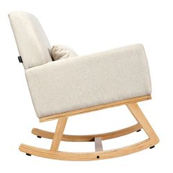 Massage Rocking Chair Upholstered Armchair with Lumbar Support