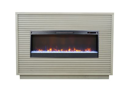 Bridgevine Home Stardust 62 inch Fireplace Mantel, Sandstone Finish