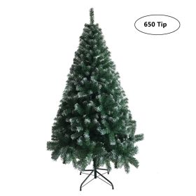 6ft Snow Flocked Artificial Christmas Tree with Pine Cones, 650 PVC Branch Tips, Hinged Branches and Sturdy Metal Stand