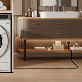 10 Ft Dryer Power Cord 4-Prong NEMA 14-30P Dryer Cord W/ Eyelet Connectors (Color: Black)