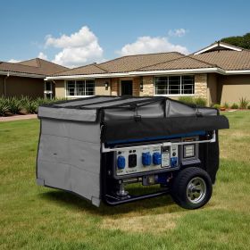 Generator Cover Universal Waterproof Cover 420D 34x26x21in For 3500-12000W (Color: Grey)