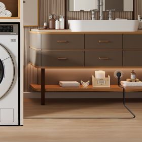 10 Ft Dryer Power Cord 3-Prong NEMA 10-30P Dryer Cord W/ Eyelet Connectors (Color: Black)