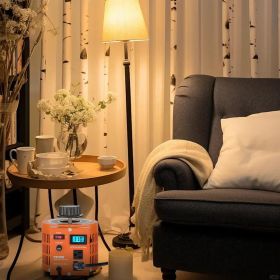 2000VA Auto Variable Voltage Transformer, 15.3 Amp, 110V Input 0-130V Output AC Voltage Regulator, With LCD Display 4 Extra Fuses Thermal Control (Color: Orange)