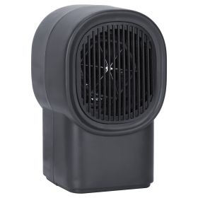 1Pc 500W Portable Electric Space Heater Mini Desktop Fan Heater Personal Small Space Heater For Home Office (Color: Grey)