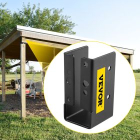 Concealed Joist Hanger, 2"x4" Outdoor Accent Concealed-Flange, Pack Of 24 Concealed Joist Bracket, Q235 Steel Plate Powder-Coated Concealed Face (Color: Black)