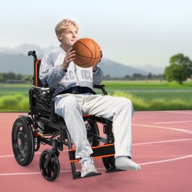 Electric Wheelchair 265lbs Capacity Foldable Lightweight 13 Mile (Color: Black)