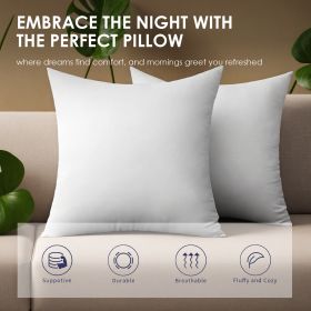 White Square Pillow Two Bubble Bags Suitable For Bed Cushions,  Sofa Cushions, Garden Cushions, Cushion Core, Breathable,  Hand Washable, OKO-100 (Option: 51X51x15cm 8pcs)